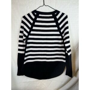 Women's XS  Anthropologie Black white striped sweater Casual Work